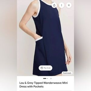 Lou & Grey by Loft Mini dress Navy Sz S